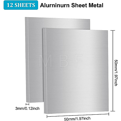 12 Sheets Aluminium Plates FIND-BC0003-74-1