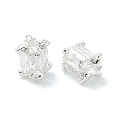 Brass Pave Cubic Zirconia Beads KK-H532-21B-S-1