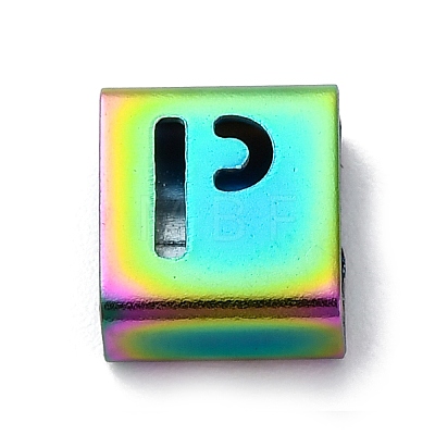 Ion Plating(IP) 304 Stainless Steel Square Slide Charms STAS-L132-24P-M-1