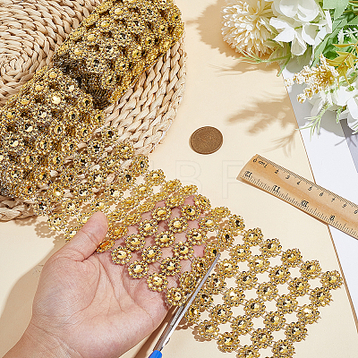 Acrylic & Rhinestone Mesh Wrap Roll DIY-WH0899-697A-1