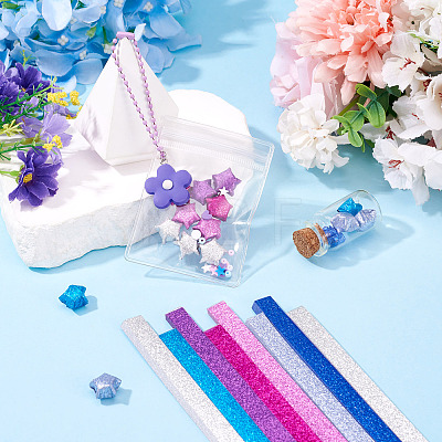 200Pcs 2 Colors Lucky Star Origami Paper DIY-TADJ0001-11-1