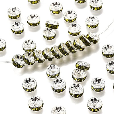 Brass Grade A Rhinestone Spacer Beads RB-A014-Z8mm-09S-1