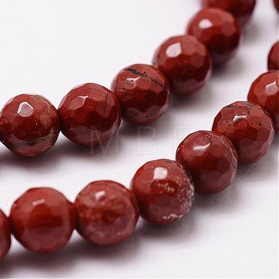 Natural Red Jasper Beads Strands G-D840-50-10mm-1