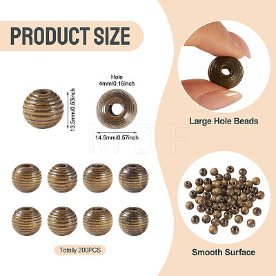 Wood European Beads WOOD-TA0003-10A-1