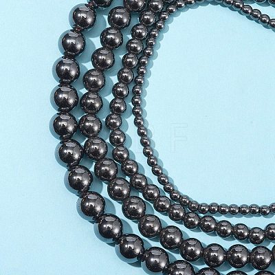4 Strands 4 Style Non-Magnetic Synthetic Hematite Beads Strands G-FS0002-29-1