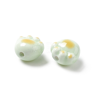 Handmade Printed Porcelain Beads PORC-F006-01E-1