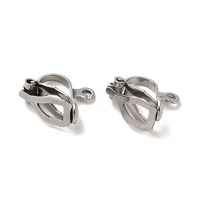 Tarnish Resistant 304 Stainless Steel Clip-on Earring Findings X-STAS-E192-05P-1