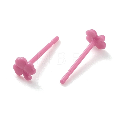 Eco-Friendly Plastic Stud Earrings EJEW-H120-04A-01-1