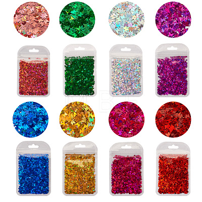 8 Bags 8 Colors Nail Art Glitter Sequins MRMJ-TA0001-29-1
