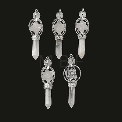 Natural Quartz Crystal Dowsing Pendulums G-C095-01P-02-1