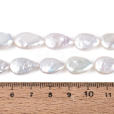 Baroque Natural Nucleated Pearl Keshi Pearl Beads Strands PEAR-S020-Z07-1
