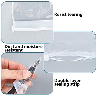 40Pcs 8 Colors EVA Plastic Zip-lock Bags ABAG-SP0001-18B-1