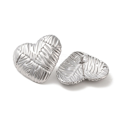 Heart 304 Stainless Steel Stud Earrings for Women EJEW-L272-033P-01-1