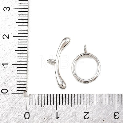 Ring Brass Toggle Clasps KK-G548-39P-1