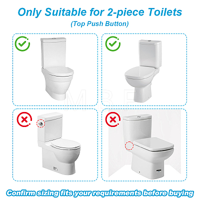 ABS Toilet Tank Fill Valve & Flush Valve Kit AJEW-WH0752-595-1