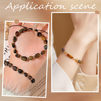1 Strand Natural Tiger Eye Beads Strands G-PA0002-66-1