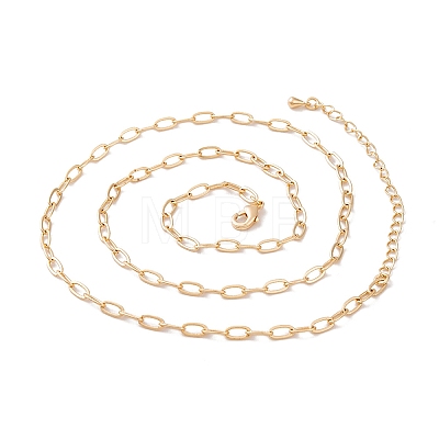 Brass Cable Chain Necklaces NJEW-H032-01G-1