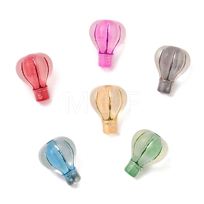 Spray Painted Transparent Acrylic Beads X-OACR-H054-14-1