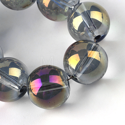 Electroplate Glass Beads Strands X-EGLA-Q062-8mm-A03-1