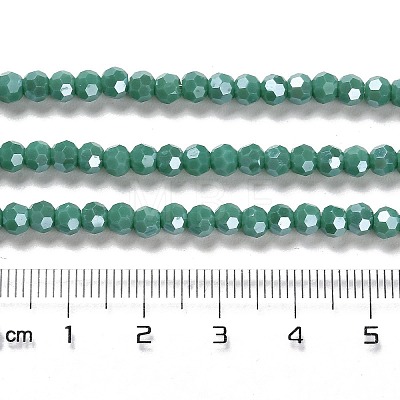 Electroplate Opaque Glass Beads Strands EGLA-A035-P4mm-A13-1