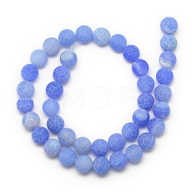 Natural Weathered Agate Bead Strands G-S237-8mm-07-1