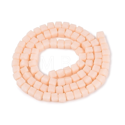 Opaque Frosted Glass Beads Strands GLAA-N072-01A-B02-1