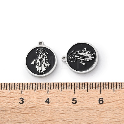 304 Stainless Steel Enamel Charms STAS-M102-19P-03-1