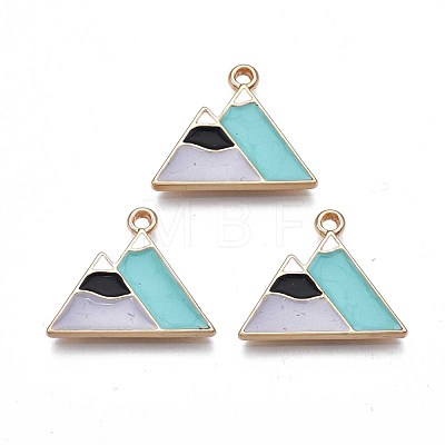 Rack Plating Alloy Enamel Pendants ENAM-S122-67-1