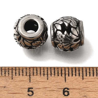 304 Stainless Steel European Beads STAS-D191-05P-AS-1