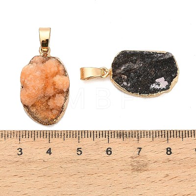 Natural Druzy Agate Pendants GG-K002-18-1
