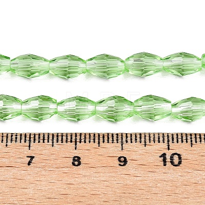 Transparent Glass Beads Strands EGLA-A037-T6x8mm-D02-1