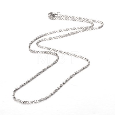 304 Stainless Steel Rolo Chain Necklaces NJEW-JN01228-03-1