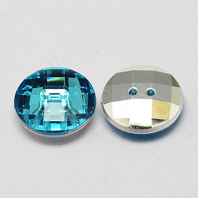 Taiwan Acrylic Rhinestone Buttons BUTT-F022-10mm-25-1