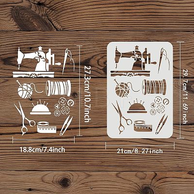 Large Plastic Reusable Drawing Painting Stencils Templates DIY-WH0202-443-1