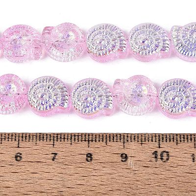 Electroplate Transparent Glass Beads Strands EGLA-Q136-02A-03-1