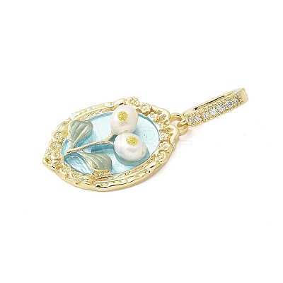 Brass Enamel Pendants LS-KK-F886-03G-08-1