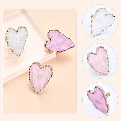 3Pcs 3 Colors Adjustable Resin Palette Rings RJEW-CA0001-05-1