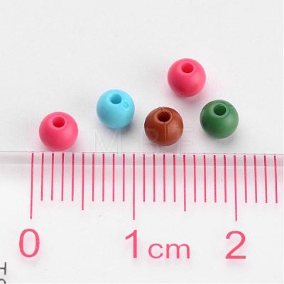 Solid Chunky Acrylic Ball Beads X-SACR-R812-4mm-M-1