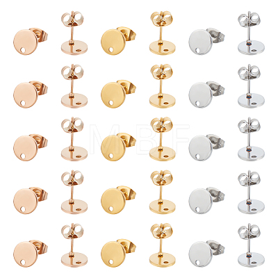 Unicraftale PVD Vacuum Plating 304 Stainless Steel Stud Earring Findings STAS-UN0011-73-1