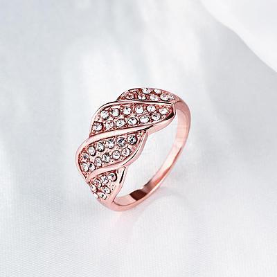 Exquisite Brass Czech Rhinestone Finger Rings for Women RJEW-BB02138-7-1