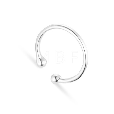 SHEGRACE Simple 925 Sterling Silver Torque Cuff Rings JR95A-1