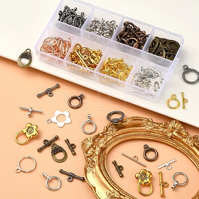 74Set 8 Style Tibetan Style Alloy Toggle Clasps FIND-YW0001-38-1
