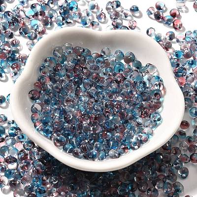 Transparent Baking Paint Glass Seed Beads SEED-P006-02B-07-1