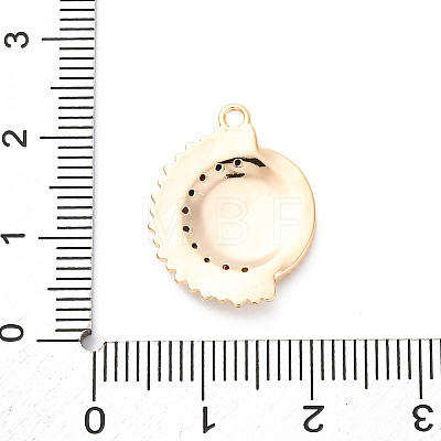 Brass Micro Pave Cubic Zirconia Pendants KK-D360-23G-1