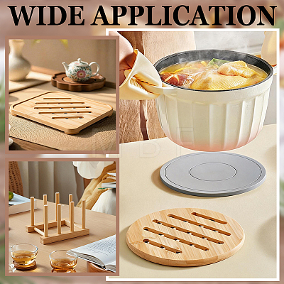 8Pcs 2 Styles Bamboo Cup Mats DJEW-GO0001-17-1