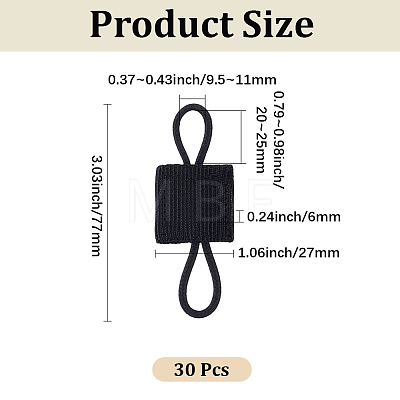 30Pcs Nylon Elastic Straps FIND-CY0002-13B-1