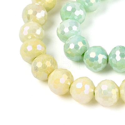 Anti-Tarnish Electroplate Glass Beads Strands GLAA-N056-8mm-06-1