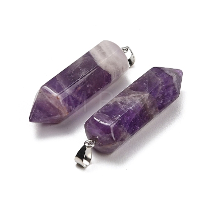 Natural Amethyst Pendants GG-CBAA0EE-02P-10-1
