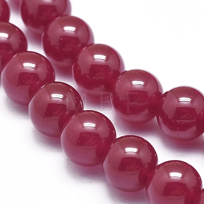 Lab Grown Red Corundum Beads Strands G-D0003-C21-A-1