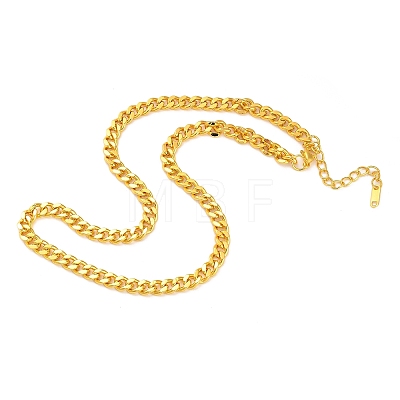 304 Stainless Steel Cuban Link Chain Necklaces for Women Men NJEW-G161-02G-1